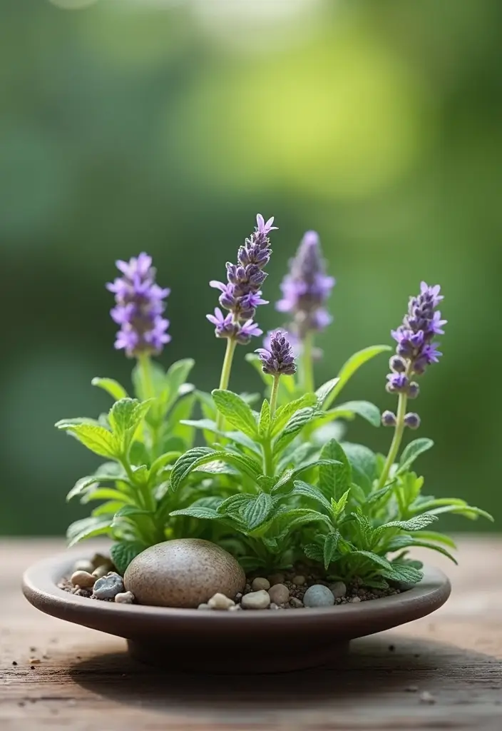 30 DIY Zen Garden Mini Projects for Calm and Relaxation - 15. Aromatic Plants