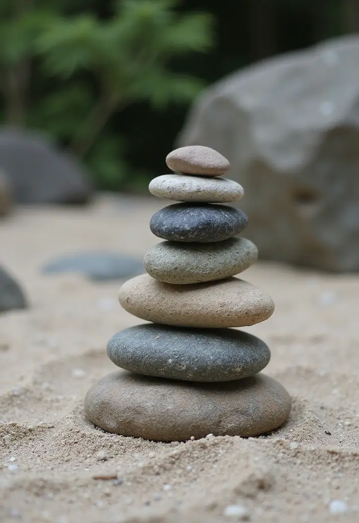 30 DIY Zen Garden Mini Projects for Calm and Relaxation - 2. Stone Arrangement Art
