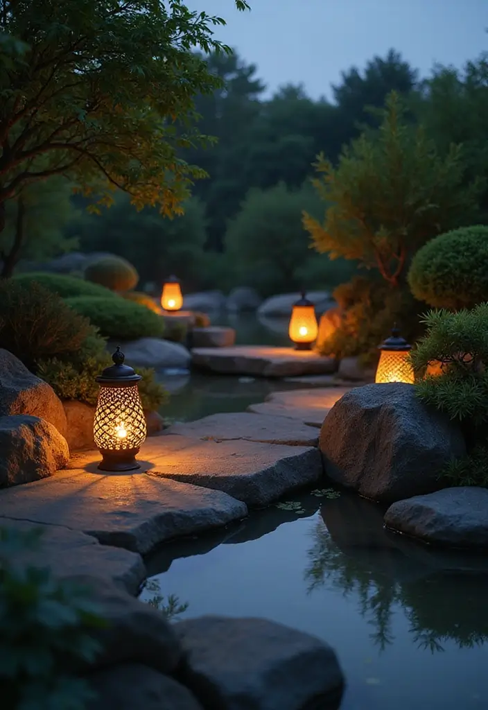 30 DIY Zen Garden Mini Projects for Calm and Relaxation - 9. Tiny Lanterns