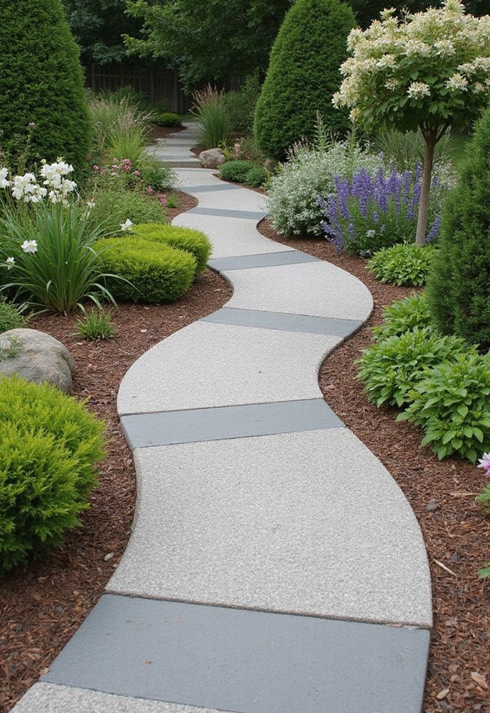 30 Garden Pathways DIY Cheap Designs That Look Amazing - 25. Resin-Bound Paths