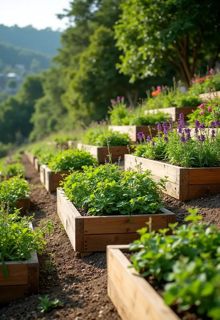 30 Inexpensive Raised Garden Beds DIY Projects That Save Money - 27. Raised Beds on Terraces