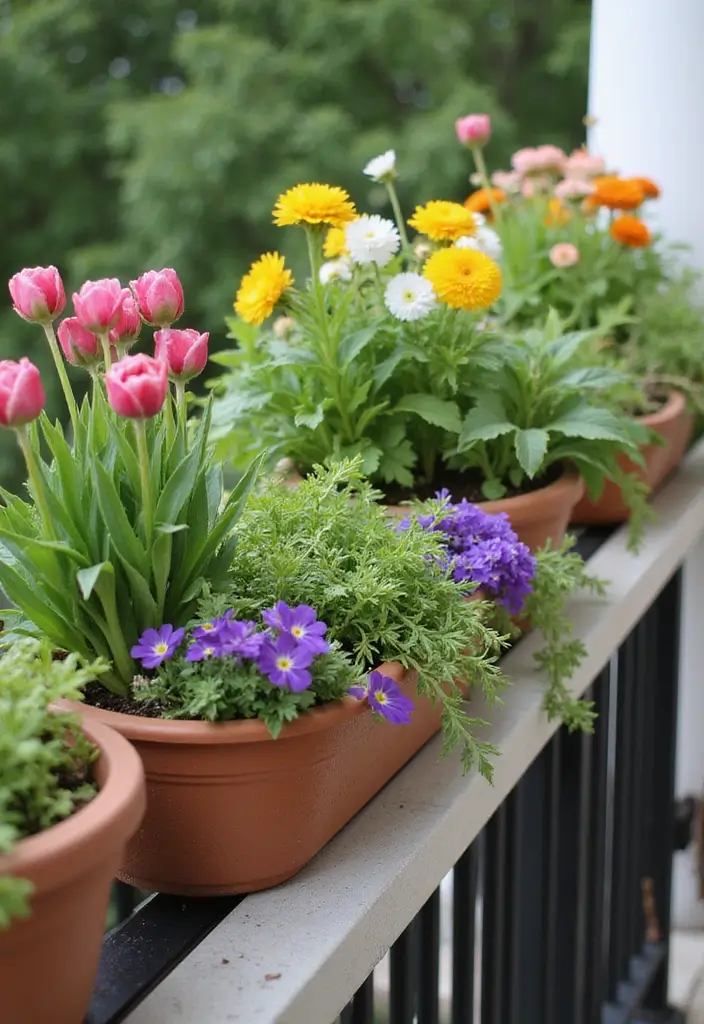 30 Raised Garden Beds DIY Layout Ideas for Perfect Harvests - 12. Vertical Garden with Rail Planters