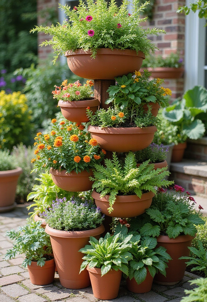 30 Raised Garden Beds DIY Layout Ideas for Perfect Harvests - 27. Vertical Container Garden