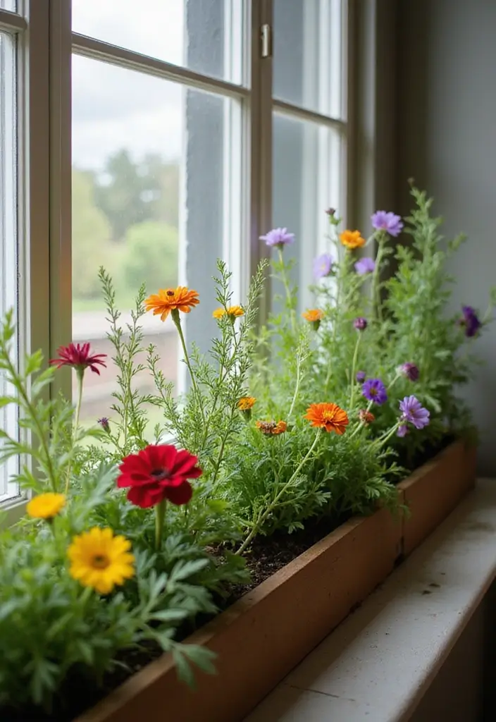 30 Raised Garden Beds DIY Layout Ideas for Perfect Harvests - 29. Vertical Window Box Garden