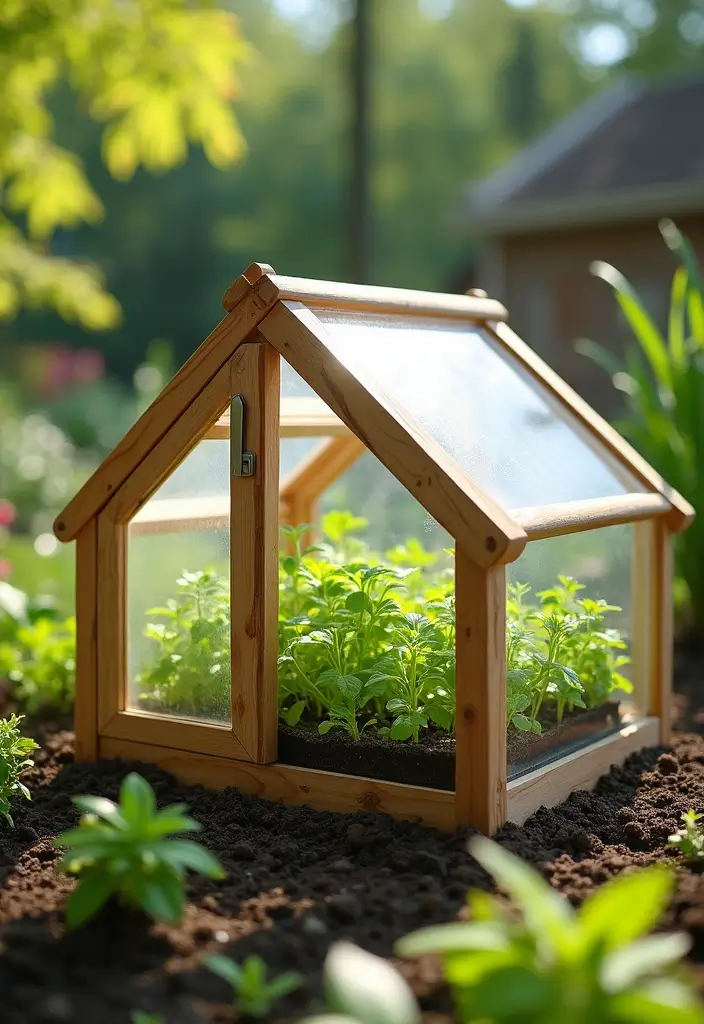30 Small Backyard Ideas on a Budget: DIY Simple Garden Design Projects to Inspire You - 11. Mini Greenhouse