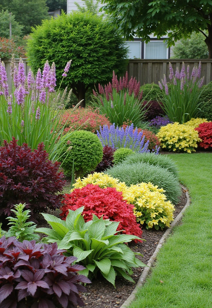 30 Small Backyard Ideas on a Budget: DIY Simple Garden Design Projects to Inspire You - 21. Colorful Plant Combinations