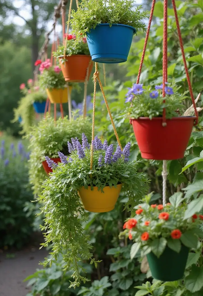 30 Small Backyard Ideas on a Budget: DIY Simple Garden Design Projects to Inspire You - 3. Hanging Planters