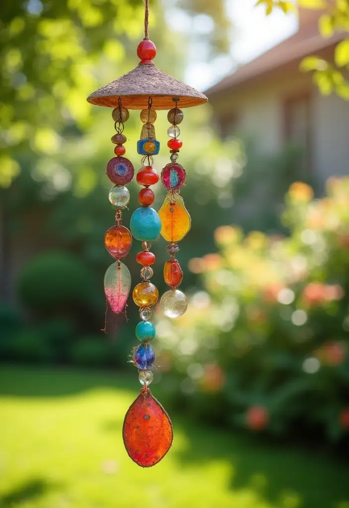 30 Yard Art DIY Garden Projects That Add Creative Charm - 14. DIY Wind Chimes