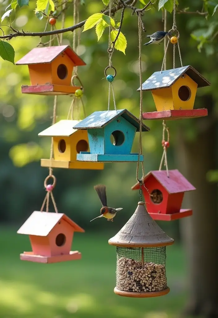 30 Yard Art DIY Garden Projects That Add Creative Charm - 5. DIY Bird Feeders