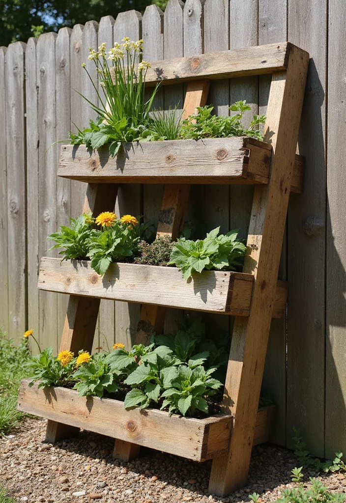 Adorable Home Garden Ideas Game: A Playful Guide with 18 Creative Concept Inspirations - 12. Rustic Pallet Gardens