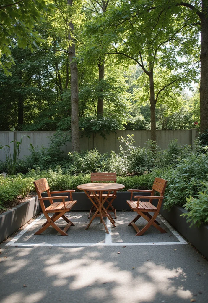 Car Parking Design Home Garden: A Functional Guide with 18 Seamless Integration Inspirations - 12. Portable Garden Furniture