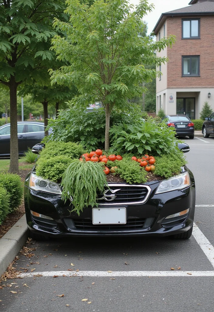 Car Parking Design Home Garden: A Functional Guide with 18 Seamless Integration Inspirations - 6. Edible Landscaping