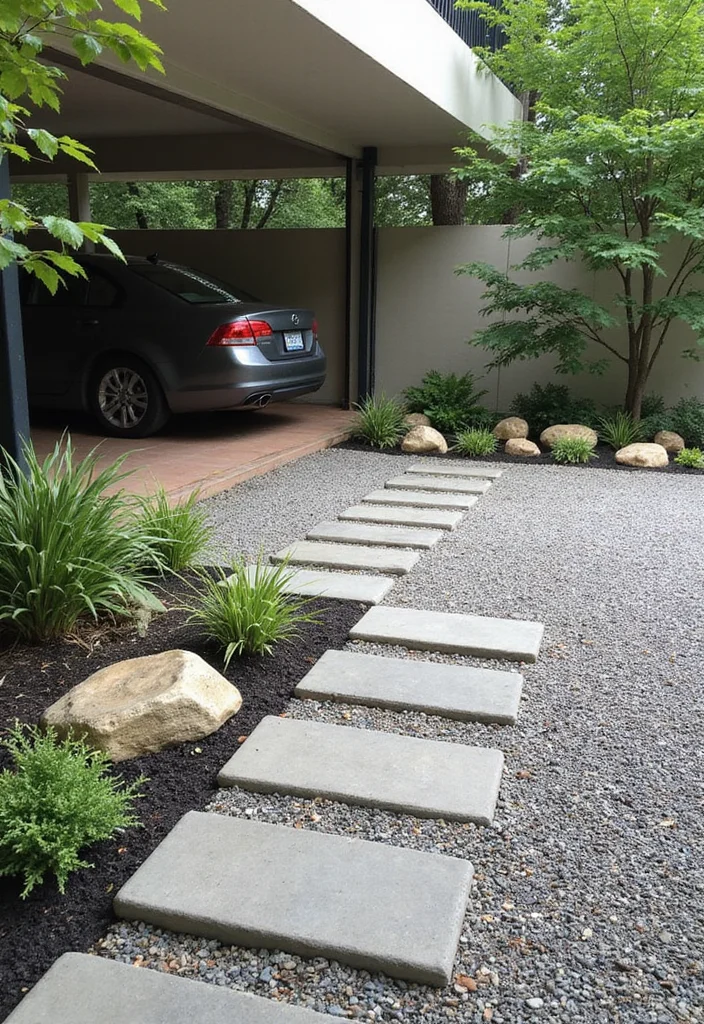 Car Parking Design Home Garden: A Functional Guide with 18 Seamless Integration Inspirations - 7. Gravel Garden Designs