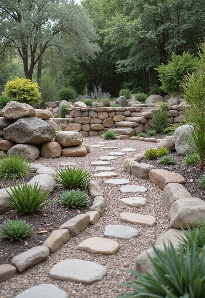 Corner Garden Ideas Landscape Design: A Creative Guide with 19 Space-Saving Inspirations - 12. Rock Garden