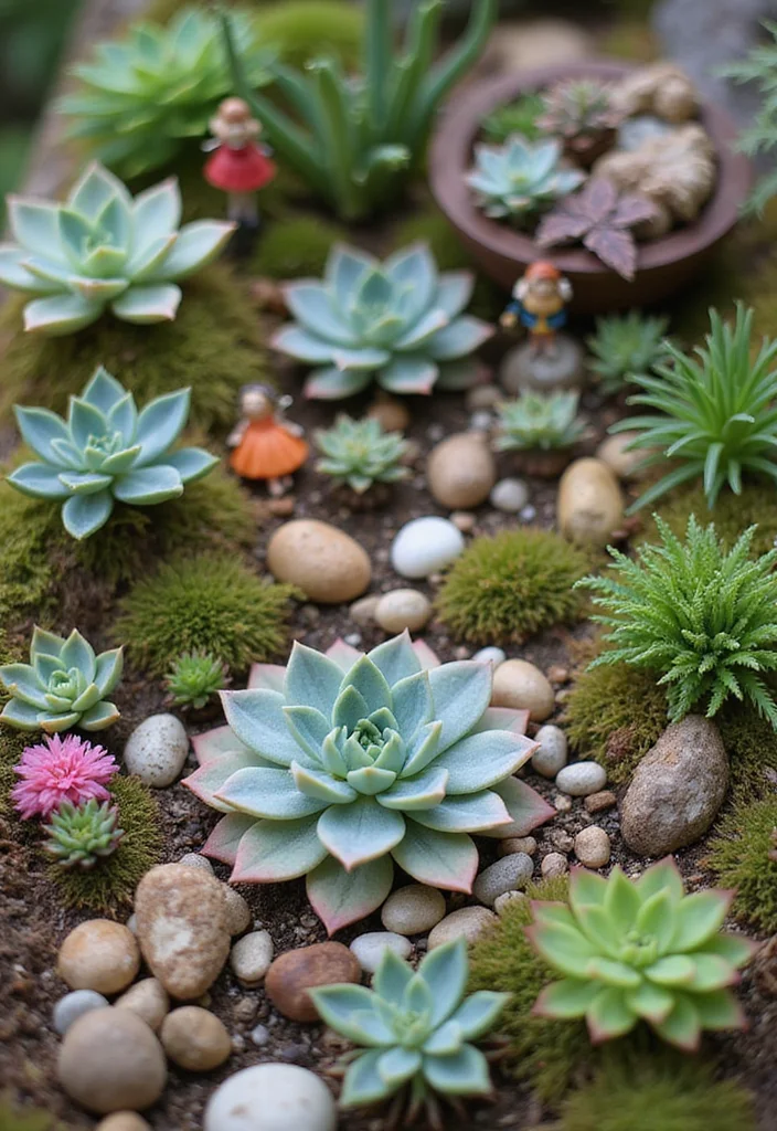 DIY Fairy Garden Ideas: A Creative Guide with 17 Miniature Fantasy Inspirations - 15. Using Succulents in Fairy Gardens