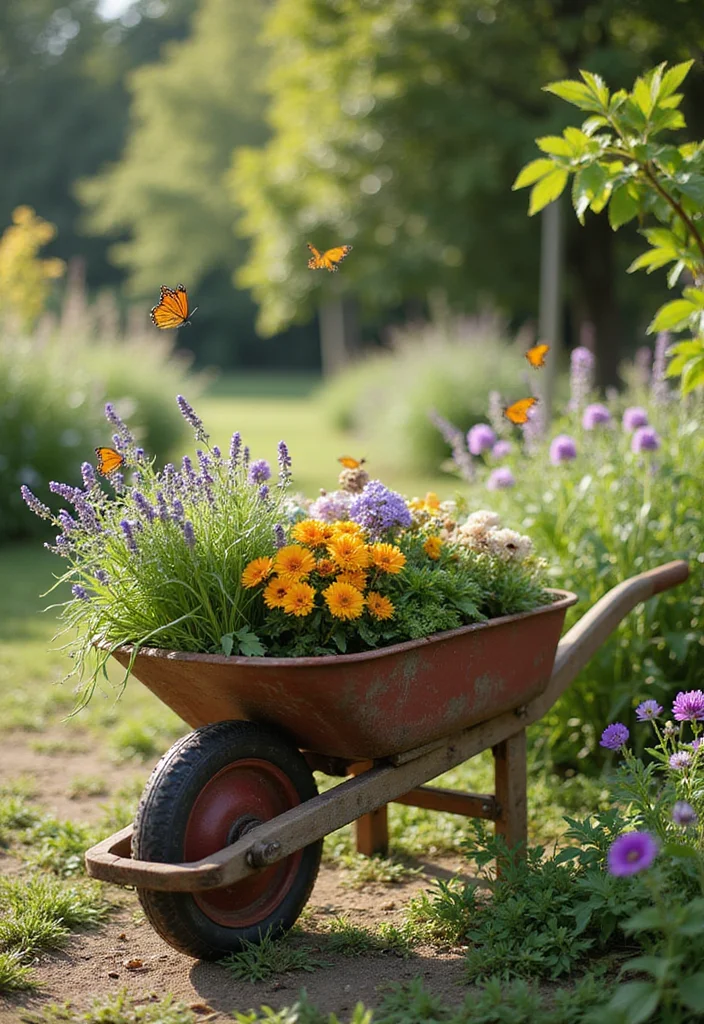 DIY Raised Garden Bed: A Step-by-Step Guide with 17 Creative Build Inspirations - 6. Wheelbarrow Garden Bed