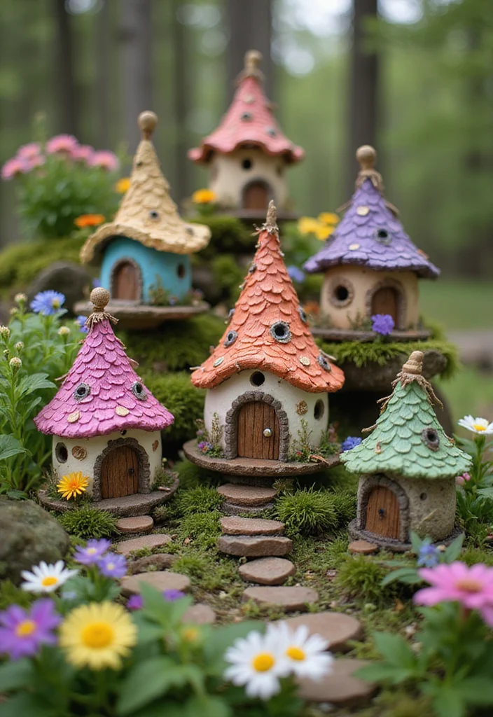 Fairy Garden Theme Party: A Fantasy Guide with 19 Playful Enchanted Inspirations - 1. Miniature Fairy Houses