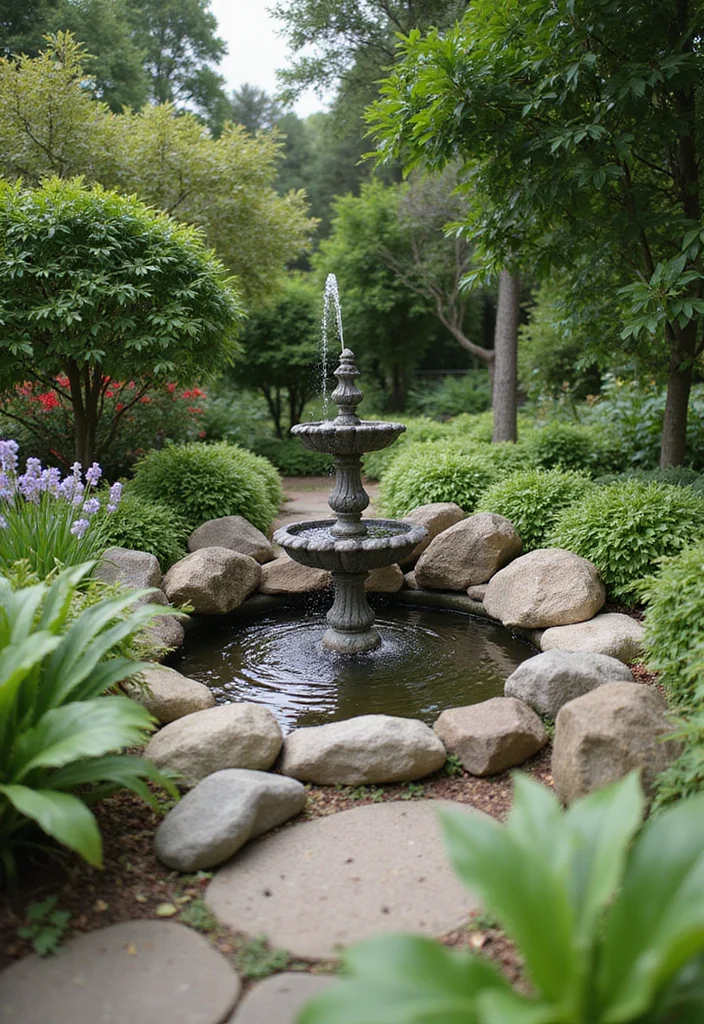 Front Yard Garden Design: A Curb Appeal Guide with 18 Stylish Outdoor Inspirations - 17. Water Features