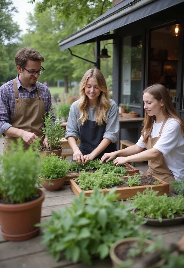Garden Coffee Shop Design Outdoor: A Cozy Guide with 18 Relaxed Atmosphere Inspirations - 12. DIY Gardening Workshops
