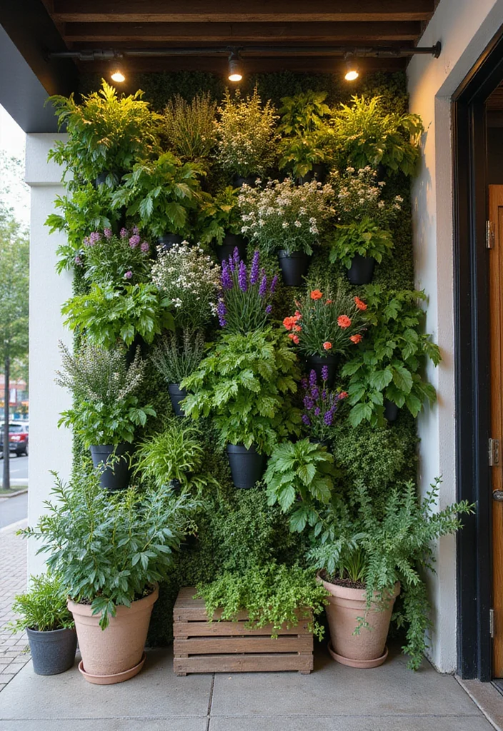 Garden Coffee Shop Design Outdoor: A Cozy Guide with 18 Relaxed Atmosphere Inspirations - 3. Vertical Gardens