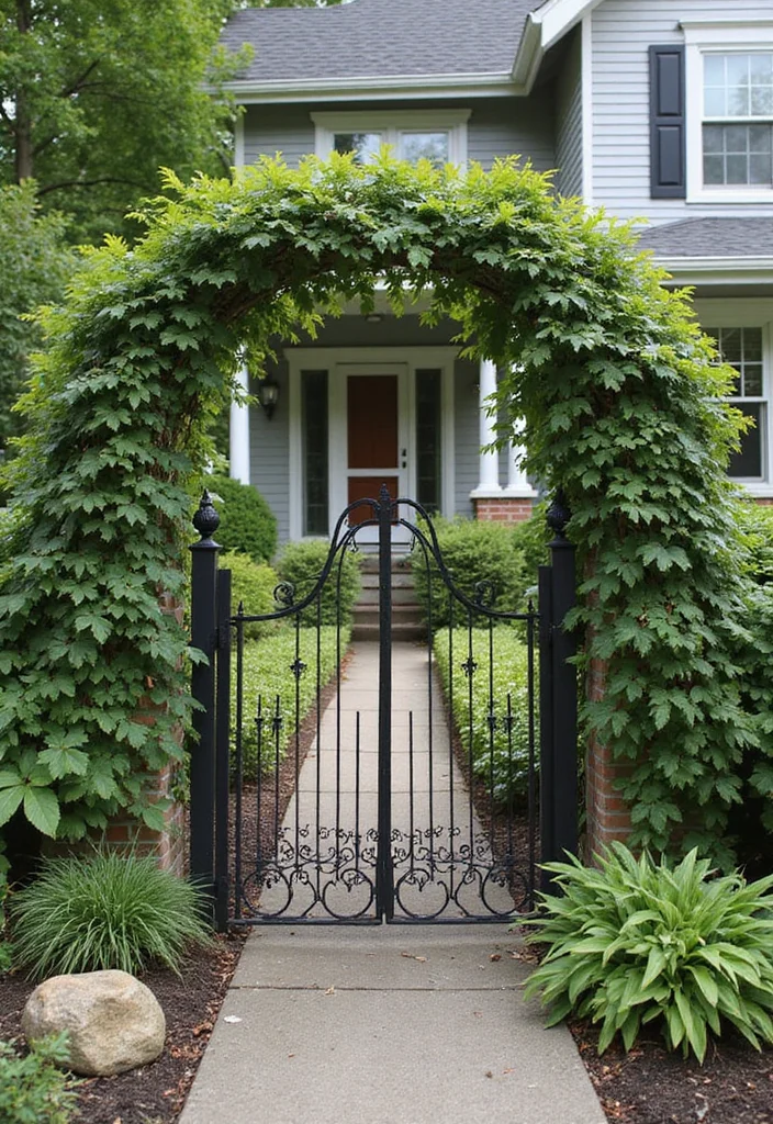 Garden Design Front of House: A Welcoming Guide with 17 Entrance-Focused Inspirations - 9. Unique Fencing
