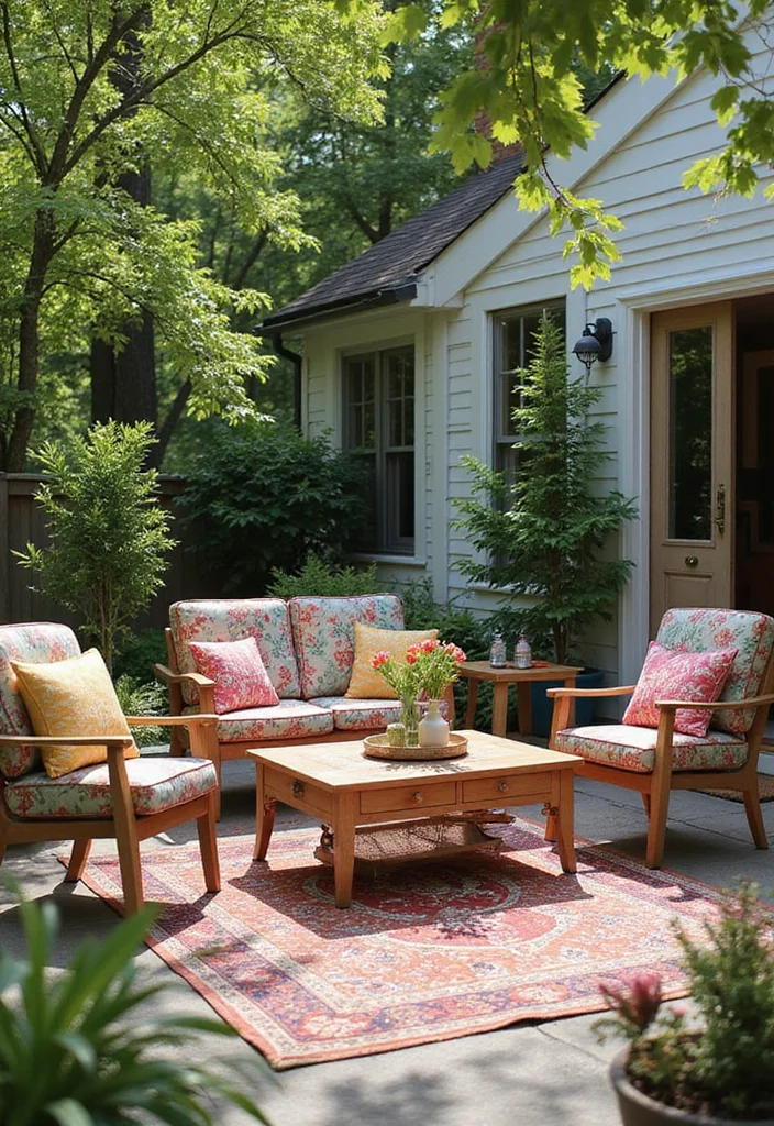 Garden Ideas Front of House: A Welcoming Guide with 20 Charming Entryway Inspirations - 10. Charming Patio Furniture