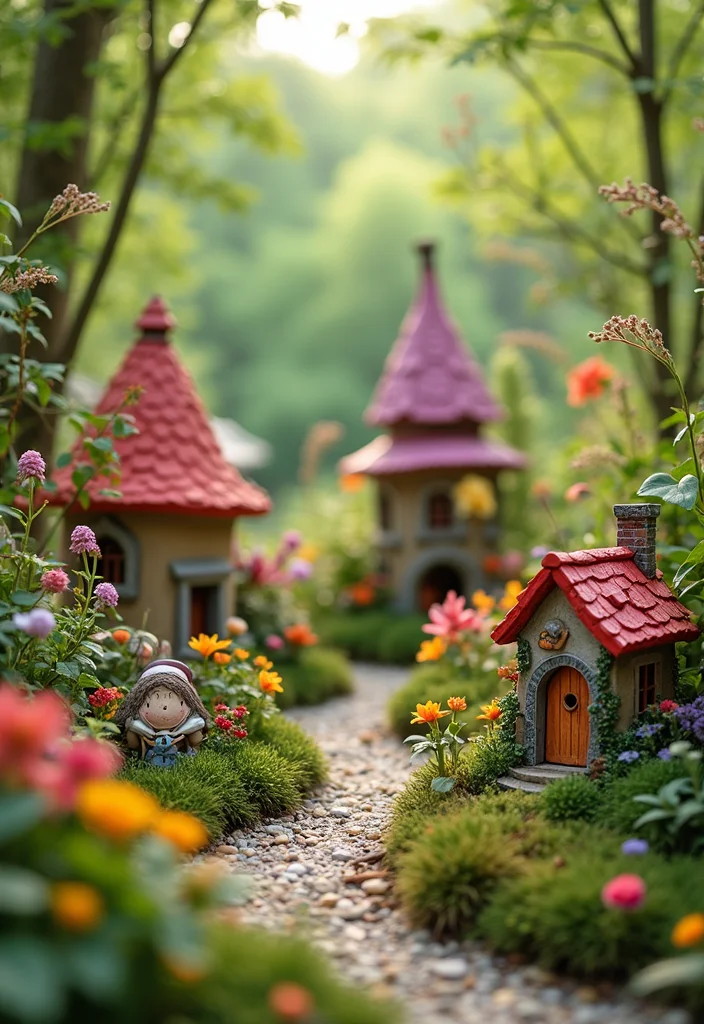 Garden Ideas Front of House: A Welcoming Guide with 20 Charming Entryway Inspirations - 5. Whimsical Fairy Garden