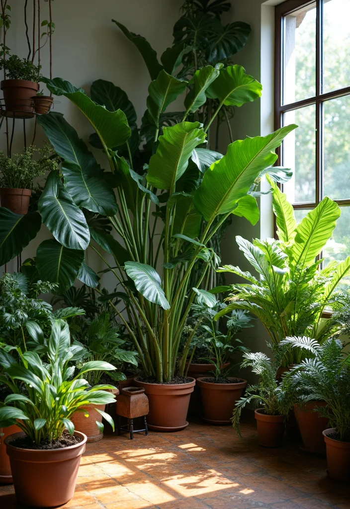 Garden Room Ideas Interior Design: A Cozy Guide with 18 Nature-Blended Interior Inspirations - 18. Themed Plant Arrangements