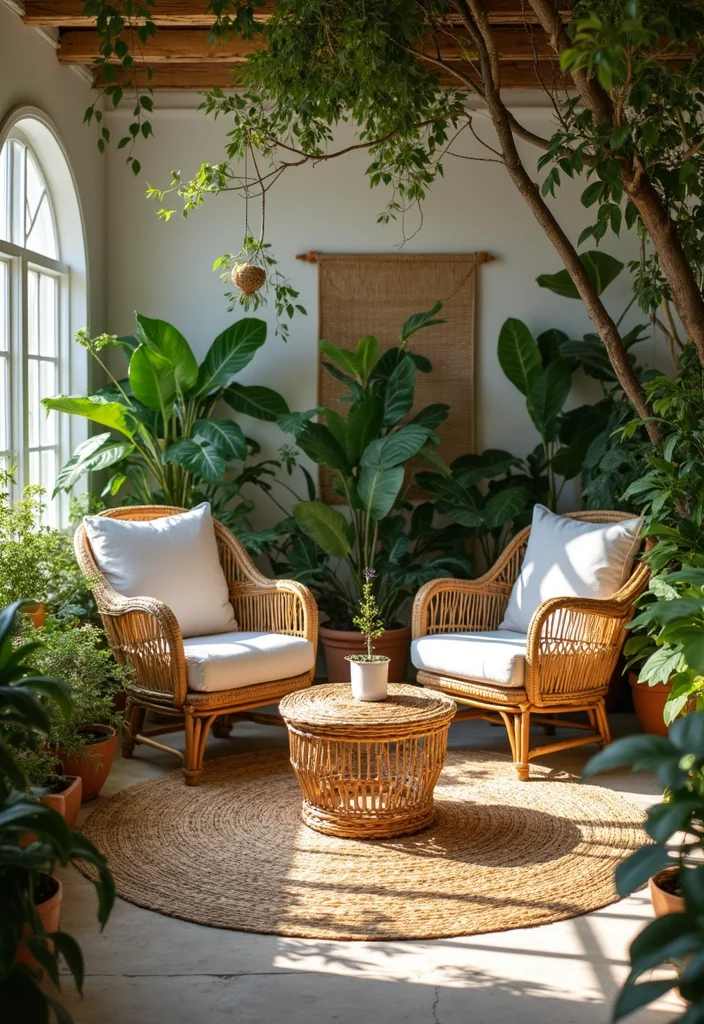 Garden Room Ideas Interior Design: A Cozy Guide with 18 Nature-Blended Interior Inspirations - 7. Incorporate Natural Textures