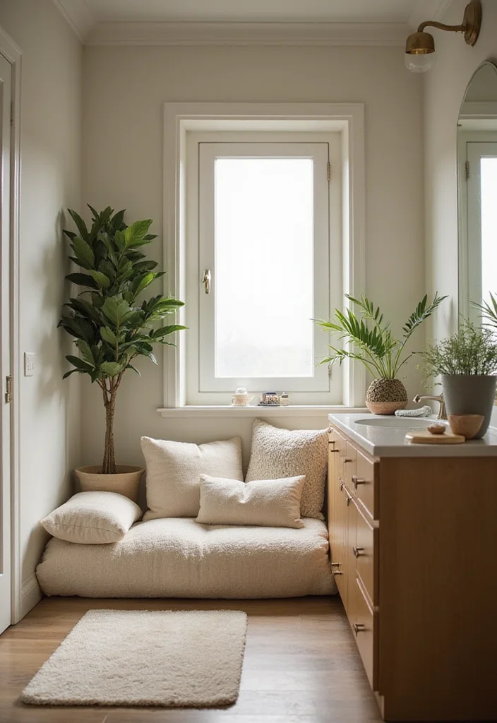 Garden Tub Decor Master Bath: A Relaxing Guide with 19 Spa-Like Styling Inspirations - 14. Create a Meditation Corner