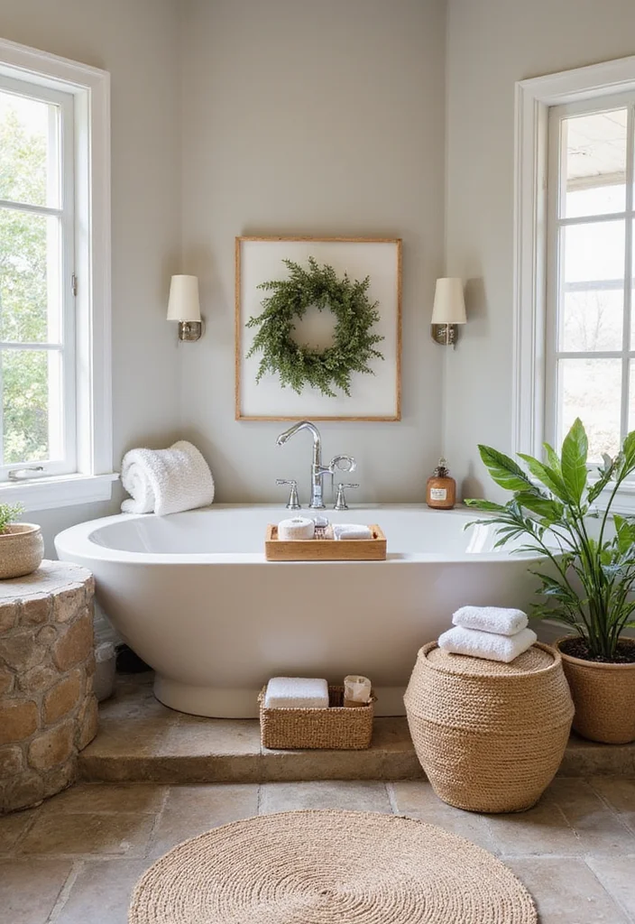 Garden Tub Decor Master Bath: A Relaxing Guide with 19 Spa-Like Styling Inspirations - 3. Natural Textures