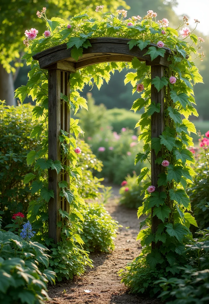 Grow a Garden Design Ideas: A Beginner-Friendly Guide with 17 Simple Growing Inspirations - 10. DIY Garden Trellis