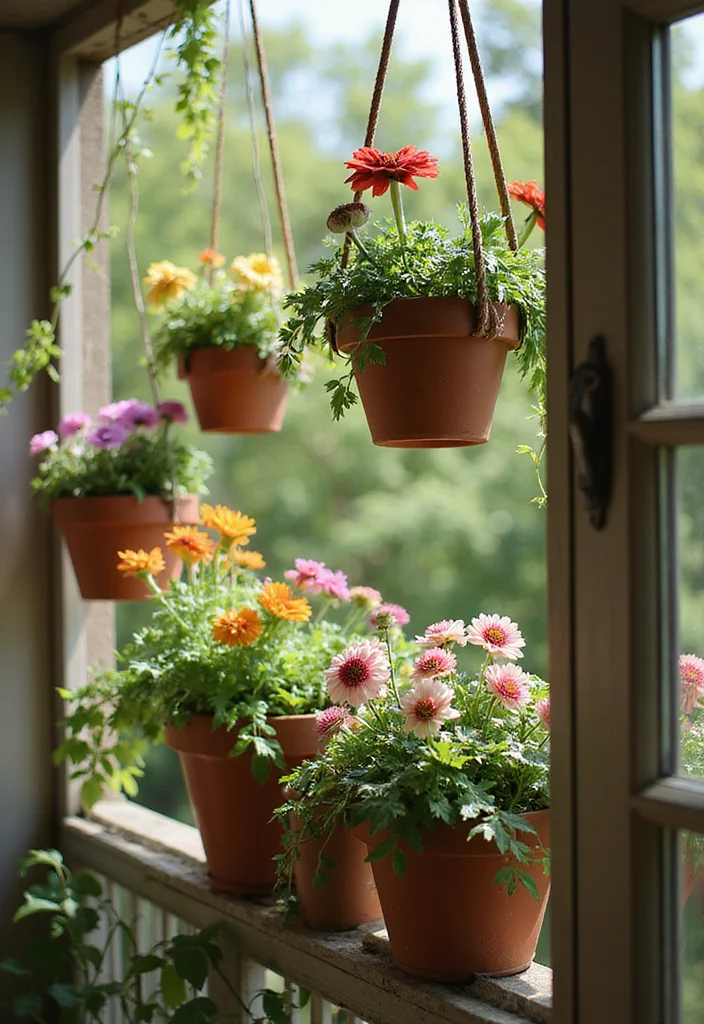Grow a Garden Design Ideas: A Beginner-Friendly Guide with 17 Simple Growing Inspirations - 3. Hanging Planters for Charm