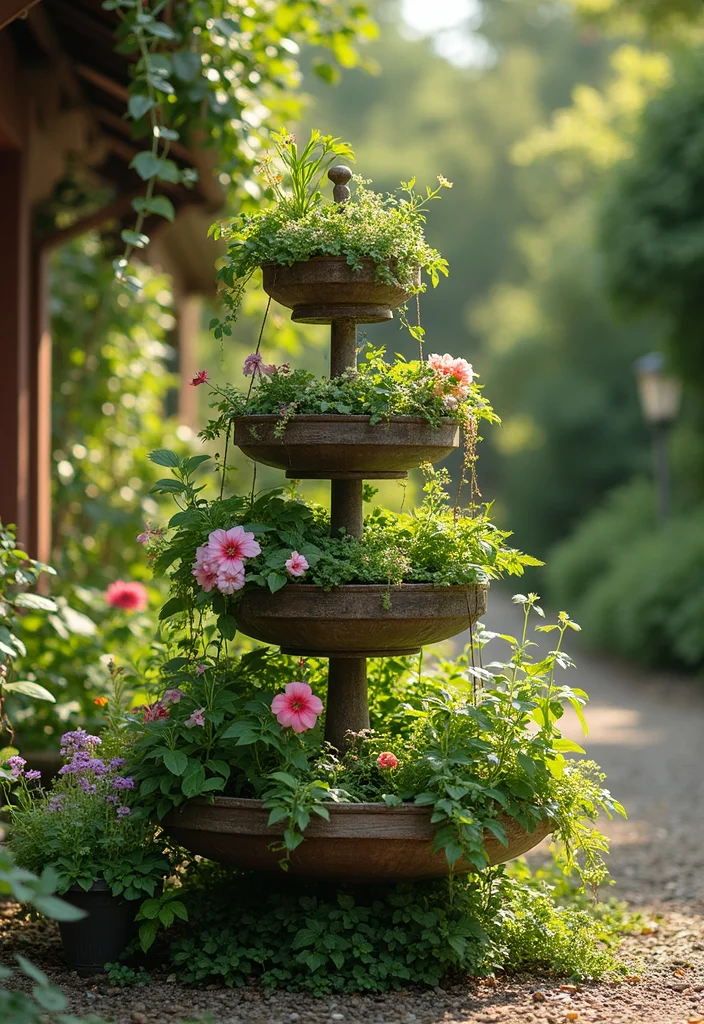 Grow a Garden Design Ideas: A Beginner-Friendly Guide with 17 Simple Growing Inspirations - 8. Tiered Garden Stands