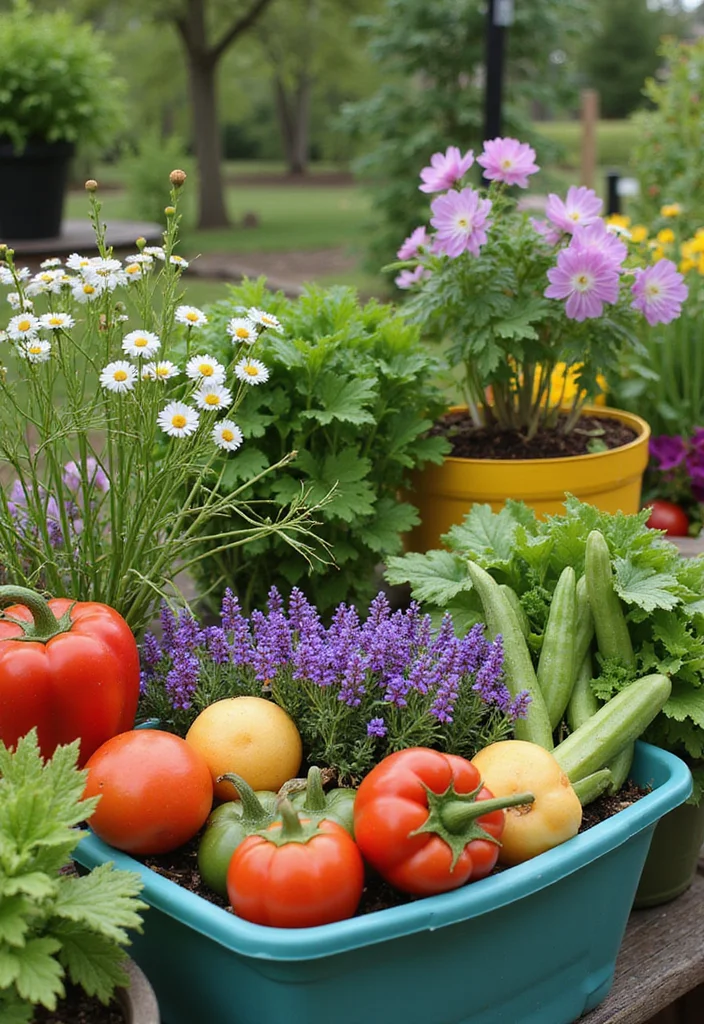 Grow a Garden Layout: A Practical Guide with 18 Beginner-Friendly Layout Inspirations - 13. Container Edible Landscape