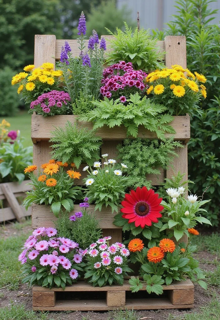 Grow a Garden Layout: A Practical Guide with 18 Beginner-Friendly Layout Inspirations - 16. DIY Pallet Garden