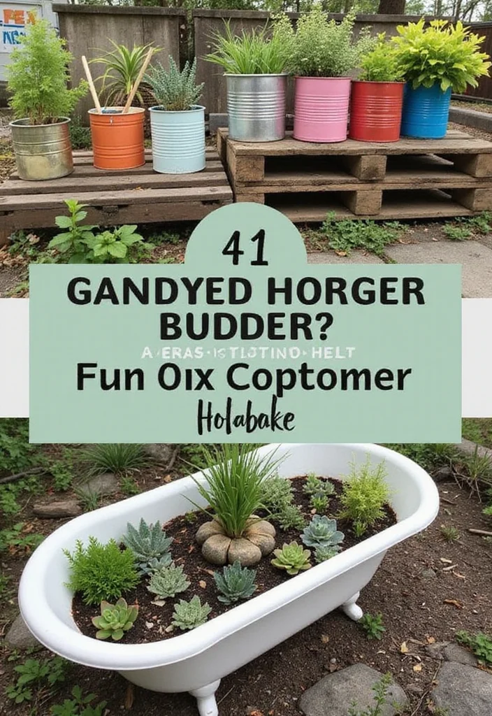 Hippie Garden Ideas Boho Decor: A Free-Spirited Guide with 18 Eclectic Design Inspirations - 1. Upcycled Container Gardens