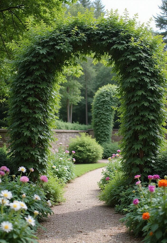 Home Garden Design Small Outdoor: A Practical Guide with 19 Compact Outdoor Inspirations - 11. Climbing Plants on Arches