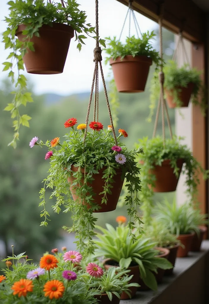 Home Garden Design Small Outdoor: A Practical Guide with 19 Compact Outdoor Inspirations - 6. Hanging Gardens