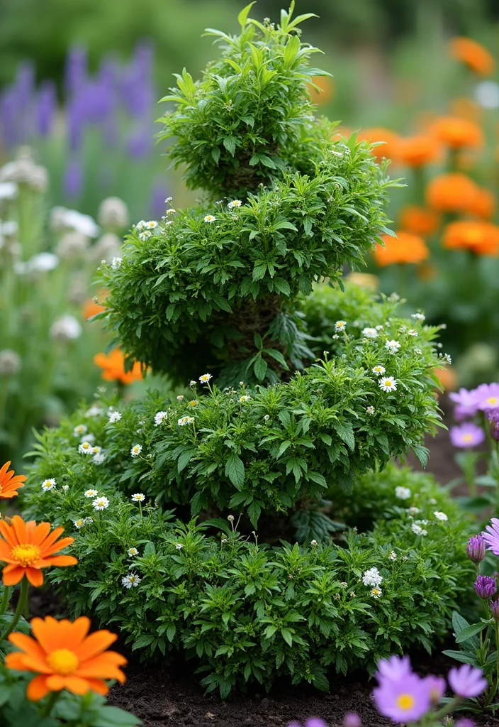 In Ground Vegetable Garden Design: A Productive Guide with 18 Easy-Grow Layout Inspirations - 4. Spiral Herb Garden