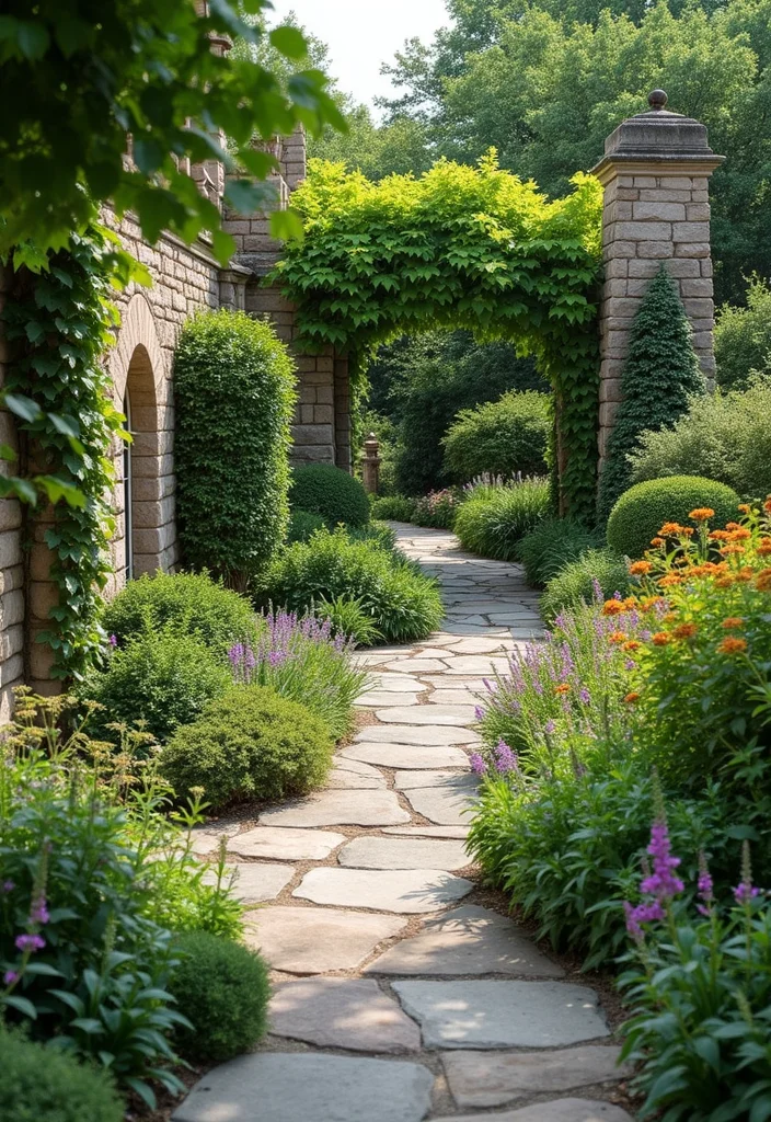 Mediterranean Garden Design Tuscan Style: A Warm Guide with 20 Old-World Charm Inspirations - 16. Showcase Stone Features