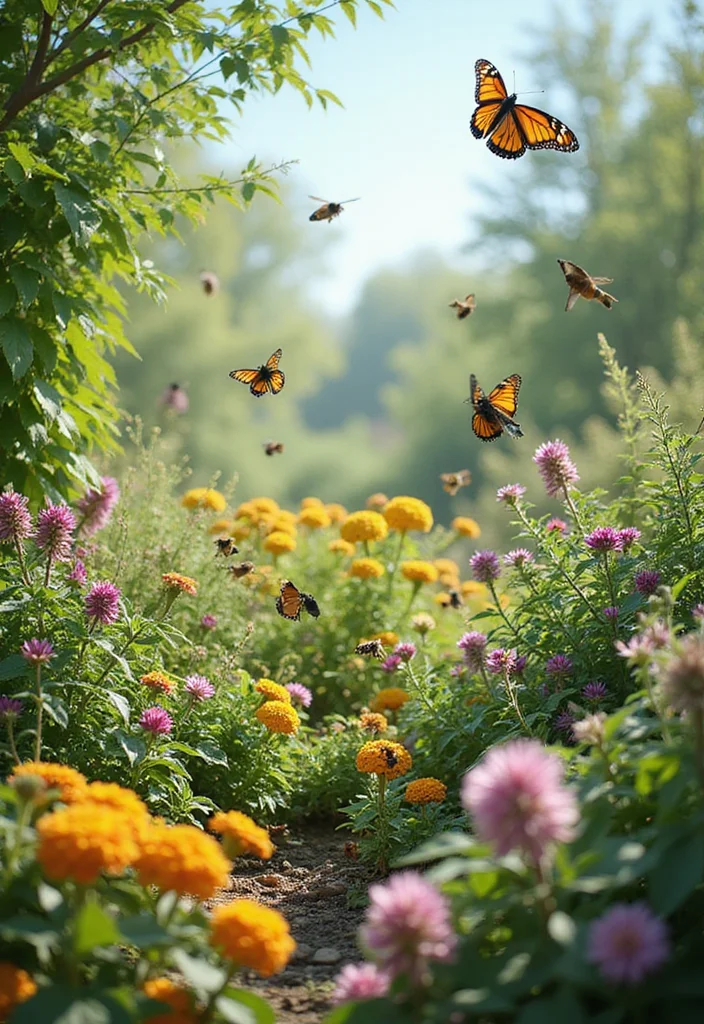Mediterranean Garden Design Tuscan Style: A Warm Guide with 20 Old-World Charm Inspirations - 19. Plan for Pollinators