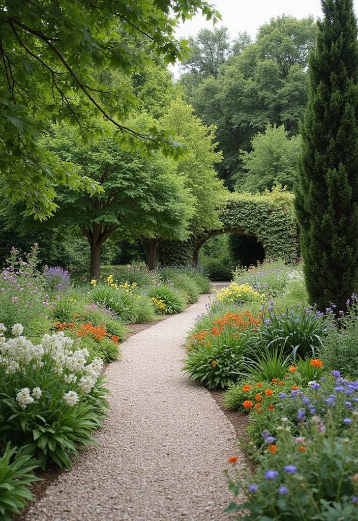 Mediterranean Garden Design Tuscan Style: A Warm Guide with 20 Old-World Charm Inspirations - 3. Utilize Natural Pathways