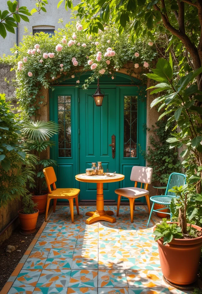 Modern Garden Design Luxury Backyards: A High-End Guide with 19 Elegant Outdoor Inspirations - 12. Retro Elements: A Nostalgic Touch