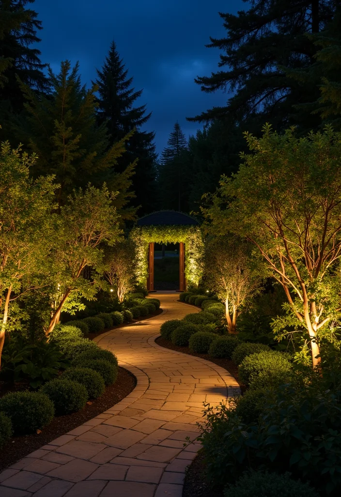 Modern Garden Design Luxury Backyards: A High-End Guide with 19 Elegant Outdoor Inspirations - 15. Garden Lighting: Illuminate Your Space