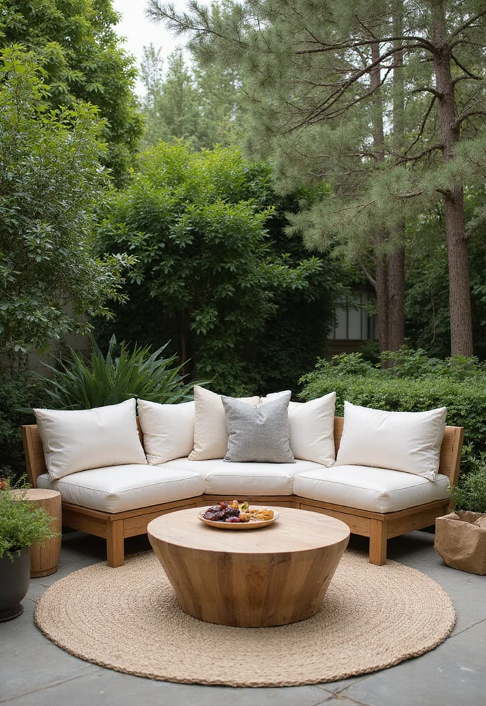 Modern Garden Design Luxury Backyards: A High-End Guide with 19 Elegant Outdoor Inspirations - 16. Eco-Friendly Furniture: Style Meets Sustainability