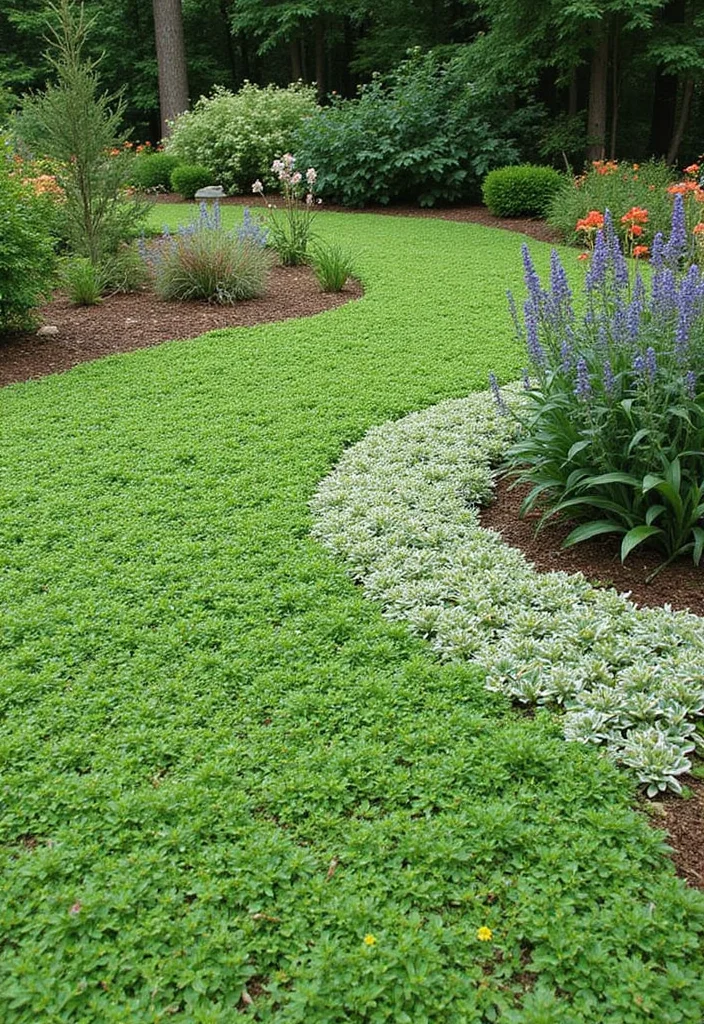 New Build Garden Ideas: A Fresh Guide with 18 Modern Outdoor Inspirations - 12. Low-Maintenance Ground Covers