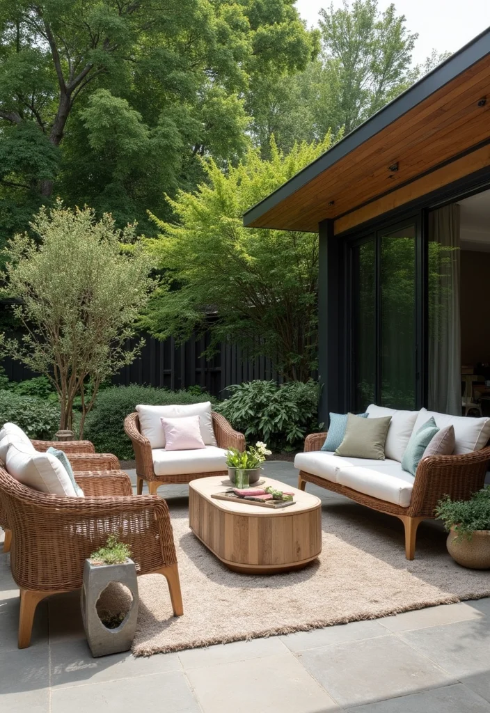 New Build Garden Ideas: A Fresh Guide with 18 Modern Outdoor Inspirations - 13. Contemporary Garden Furniture