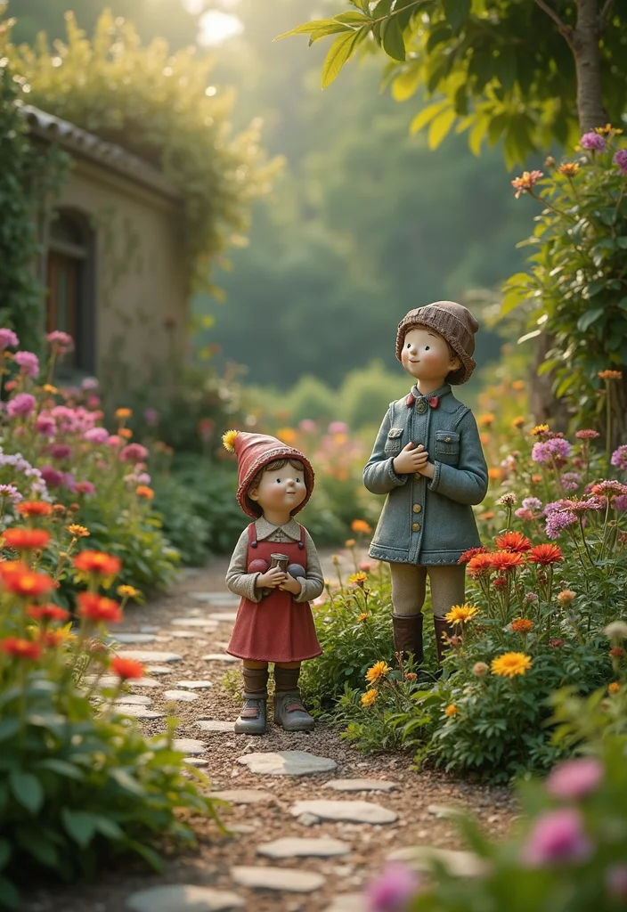 Over the Garden Wall Decor: A Themed Guide with 17 Story-Inspired Decorative Concepts - 9. Whimsical Garden Statues