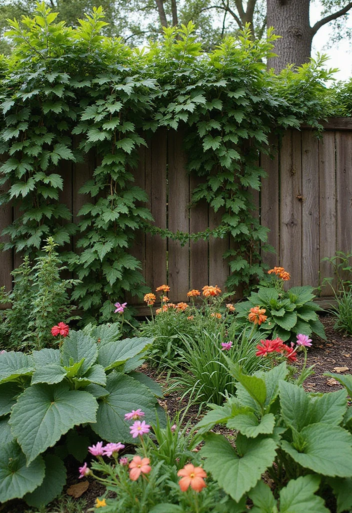 Plant Decor Outdoor Garden Ideas: A Lively Guide with 18 Nature-Driven Styling Inspirations - 7. Plant-Filled Fencing